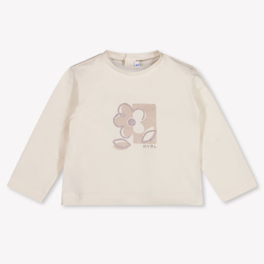 Mayoral Baby Girls T-Shirt in Light Beige