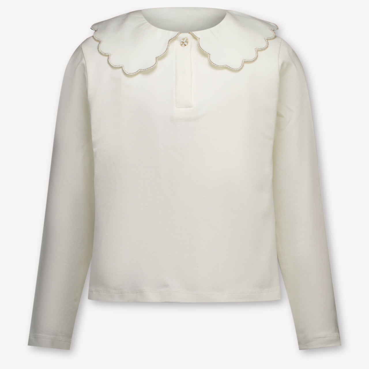 Mayoral Kids Girls Polo In OffWhite