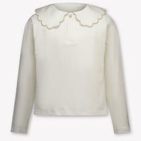 Mayoral Kids Girls Polo In OffWhite