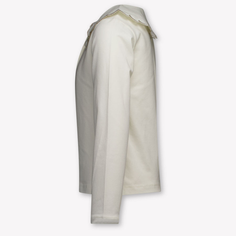Mayoral Kids Girls Polo In OffWhite