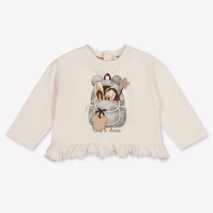 Mayoral Baby Girls T-Shirt In Light Beige