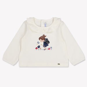 Mayoral Baby Girls T-Shirt In OffWhite