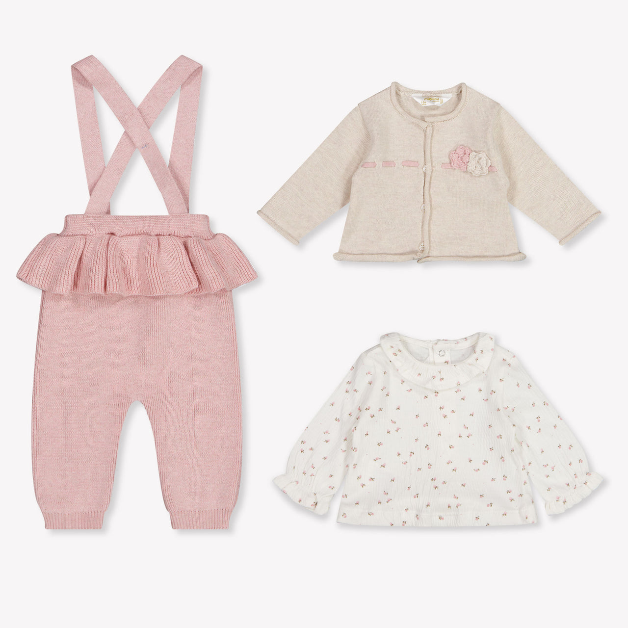 Mayoral Baby Girls Playsuit In Light Pink