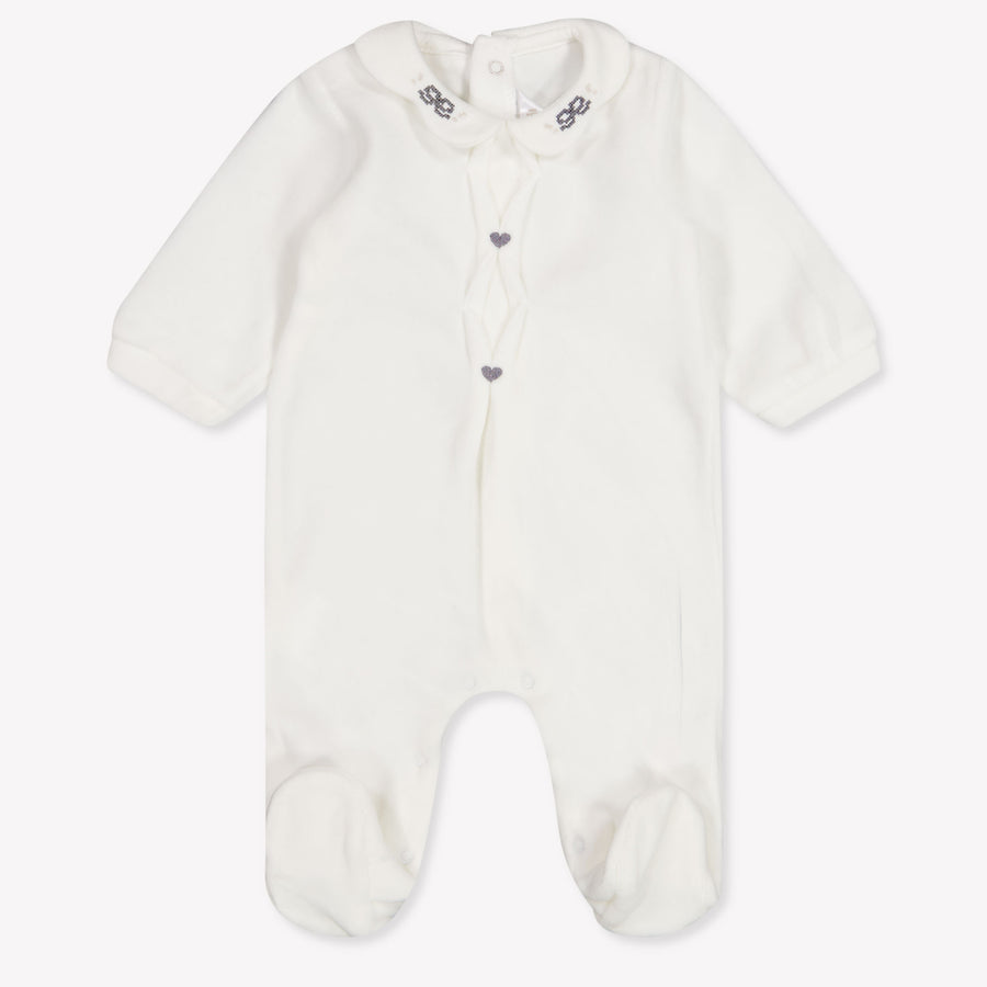 Mayoral Baby Girls Romper in Off-White