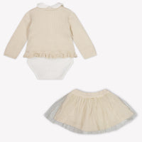 Mayoral Baby Girls Set In Light Beige