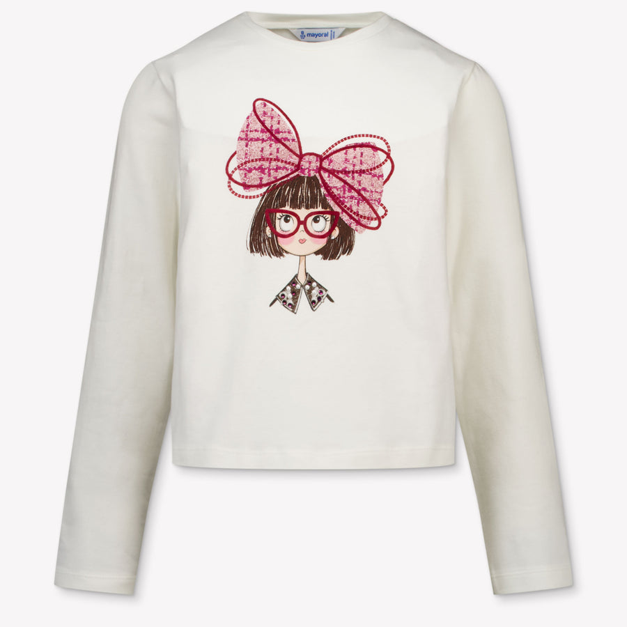Mayoral Girls T-Shirt in Off-White