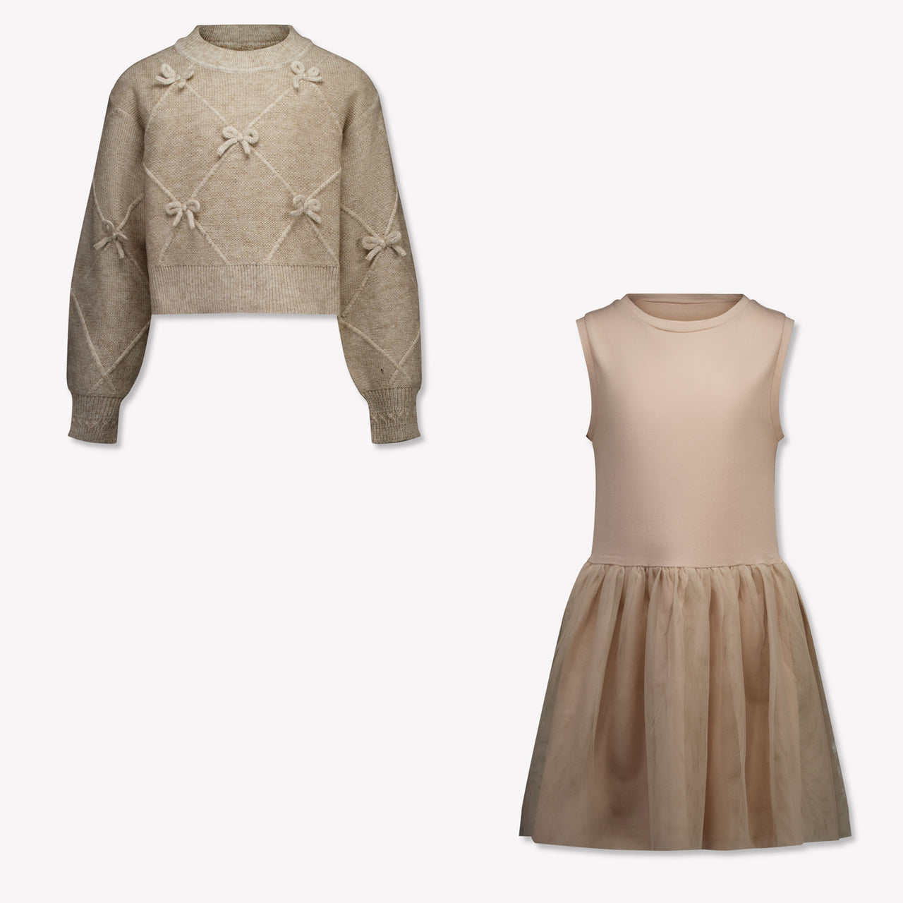 Mayoral Kinder Meisjes Jurk In Beige