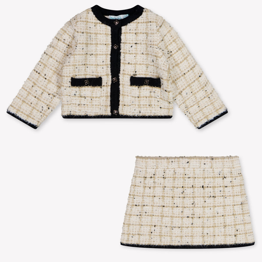 Abel & Lula Baby Girls Set In Beige