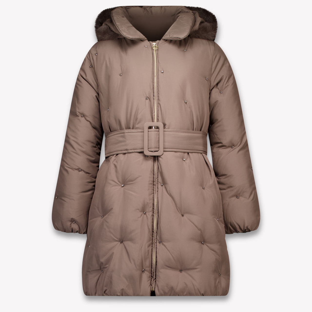 Abel & Lula Girls Winter Jacket in Brown