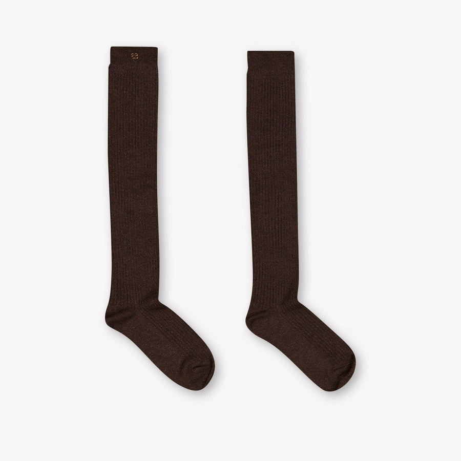 Abel & Lula Girls Sock in Dark Brown