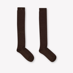 Abel & Lula Kids Girls Socks In Dark Brown