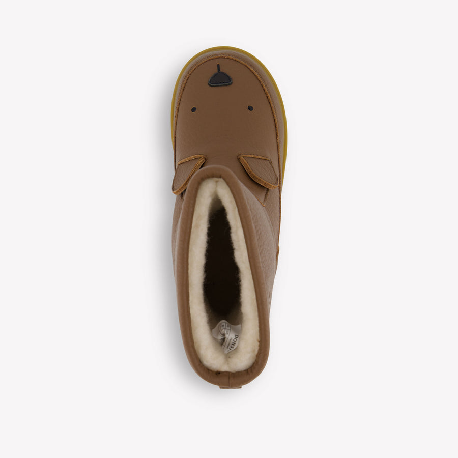 Donsje Amsterdam Wadudu Bear Kids Boys Boots In Camel