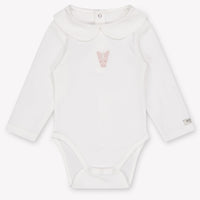 Donsje Amsterdam Davo Baby Girls Romper In OffWhite