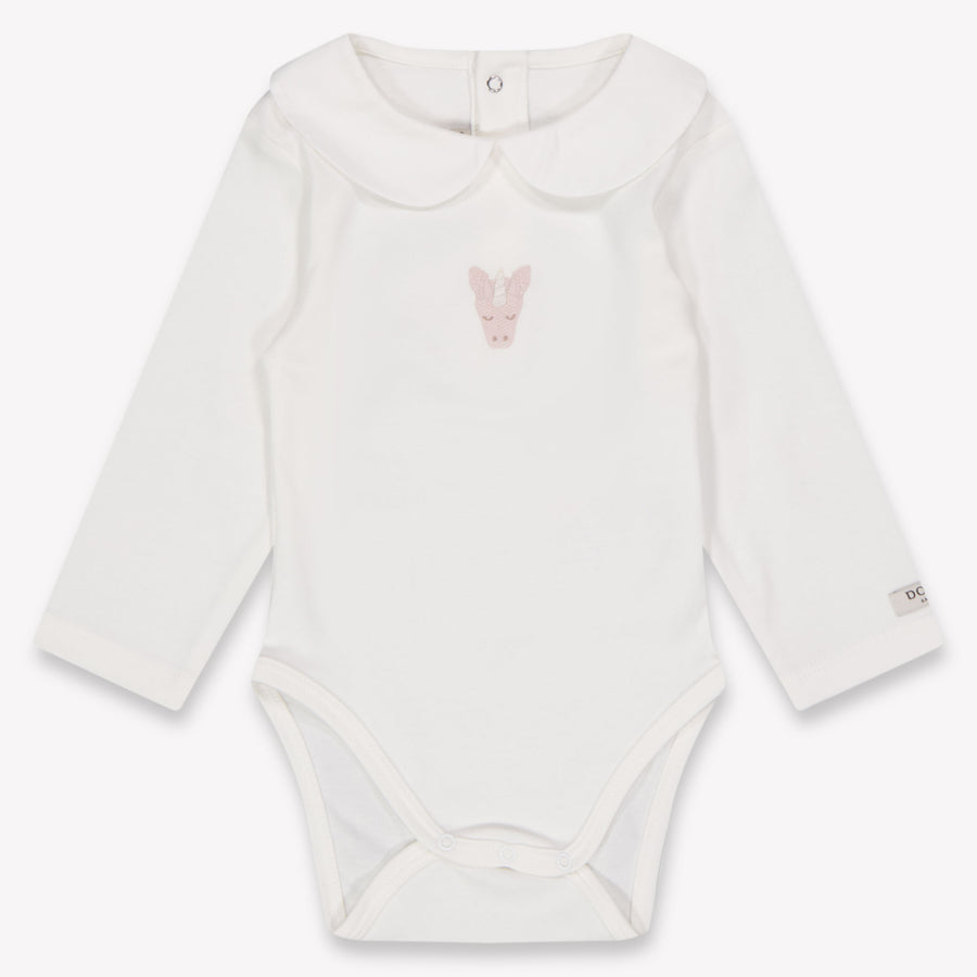 Donsje Amsterdam Davo Baby Girls Romper In OffWhite
