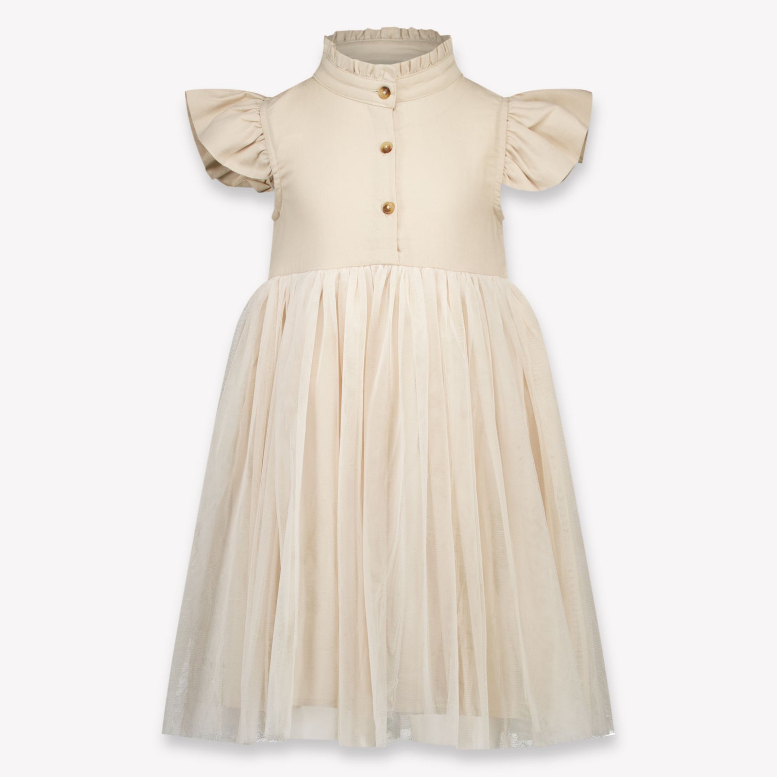 Donsje Amsterdam Fleurance Kids Girls Dress In Light Beige