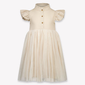 Donsje Amsterdam Fleurance Kinder Meisjes Jurk In Licht Beige