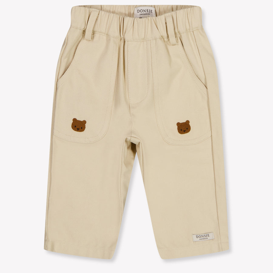 Donsje Amsterdam Kassim Baby Boys Trouser in Light Beige