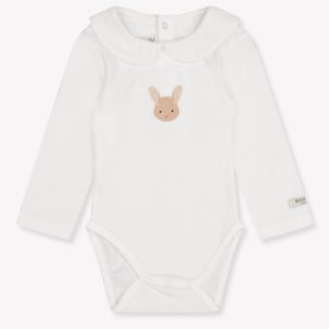 Donsje Amsterdam Davo Baby Girls Romper In OffWhite