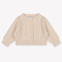 Donsje Amsterdam Danik Baby Girls Cardigan in Sand