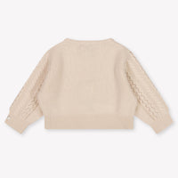 Donsje Amsterdam Danik Baby Girls Cardigan in Sand