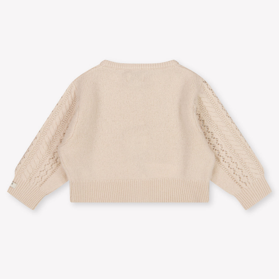 Donsje Amsterdam Danik Baby Girls Cardigan in Sand