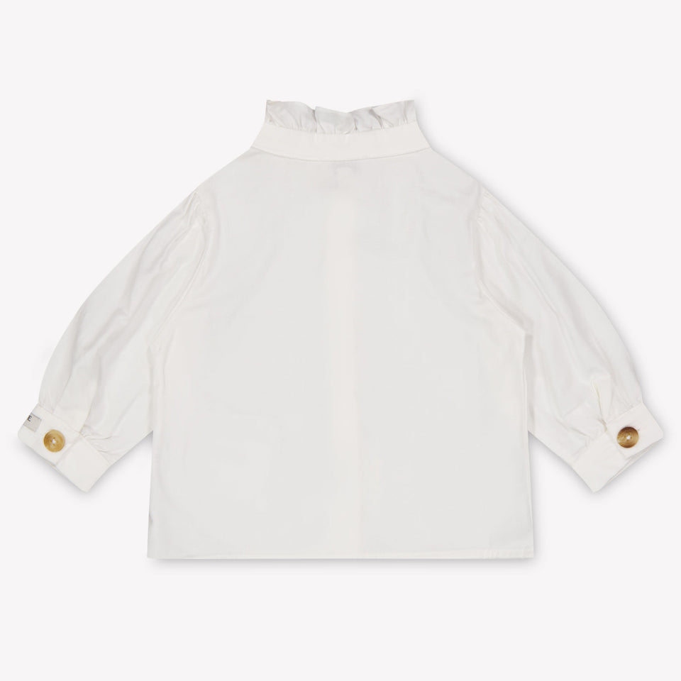 Donsje Amsterdam Fini Baby Girls Blouse In OffWhite