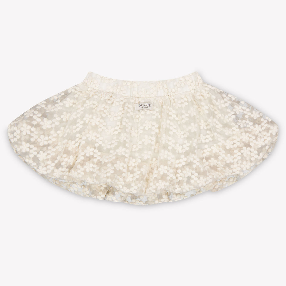 Donsje Amsterdam Justine Baby Girls Skirt In OffWhite