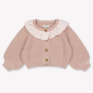 Donsje Amsterdam Feather Baby Girls Cardigan In Lilac