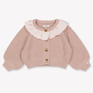 Donsje Amsterdam Feather Baby Girls Cardigan In Lilac