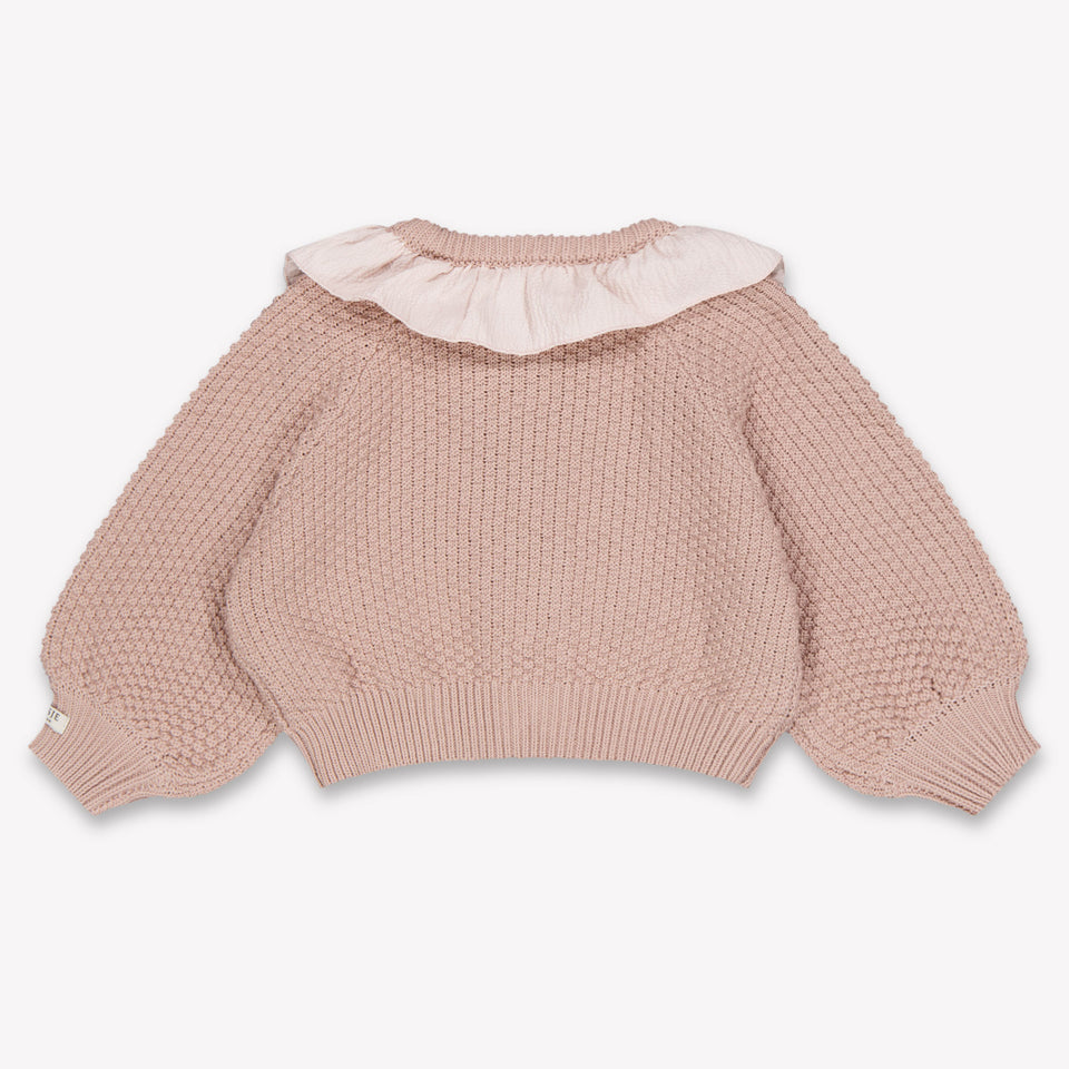 Donsje Amsterdam Feather Baby Girls Cardigan In Lilac