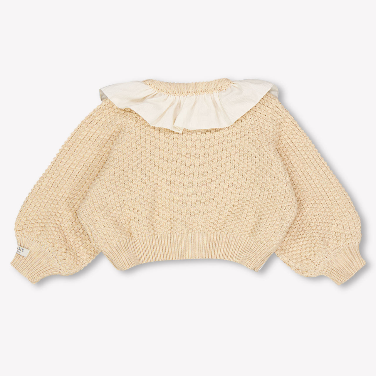 Donsje Amsterdam Feather Baby Girls Cardigan In Salmon