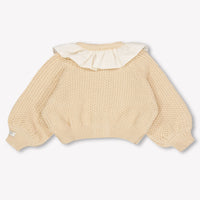 Donsje Amsterdam Feather Baby Girls Cardigan In Salmon