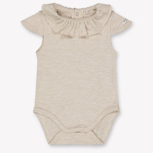 Donsje Amsterdam Litzy Baby Girls Romper In Light Beige