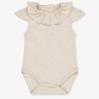 Donsje Amsterdam Litzy Baby Girls Romper In Light Beige