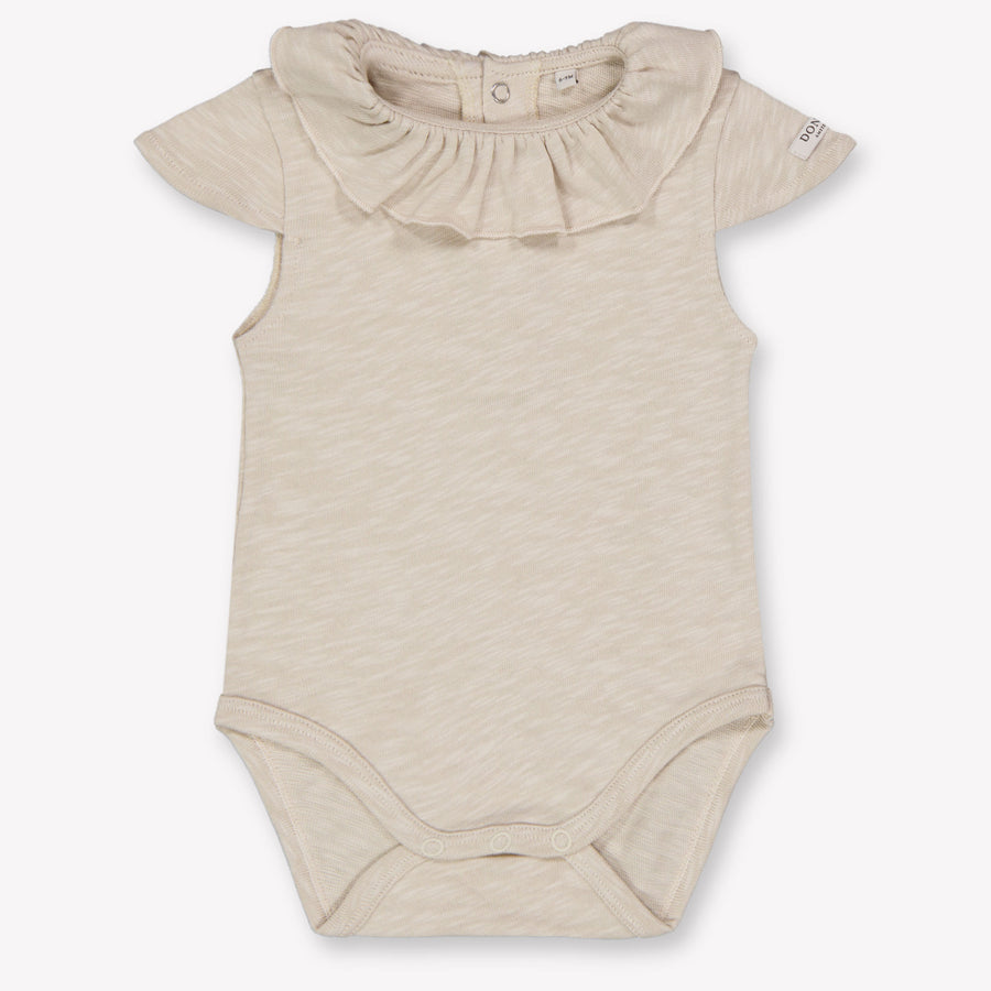 Donsje Amsterdam Litzy Baby Girls Romper In Light Beige