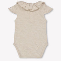 Donsje Amsterdam Litzy Baby Girls Romper In Light Beige