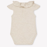Donsje Amsterdam Litzy Baby Girls Romper In Light Beige