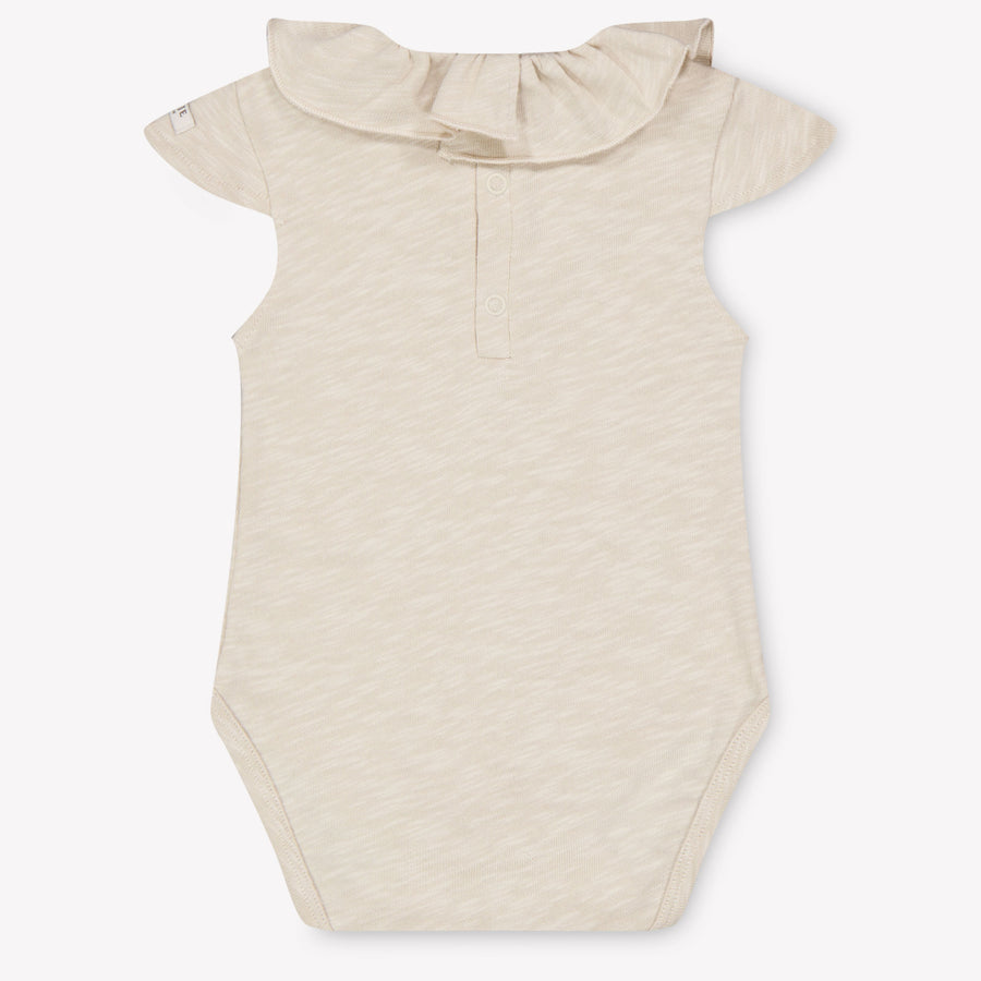 Donsje Amsterdam Litzy Baby Girls Romper In Light Beige