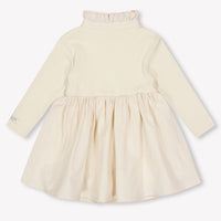 Donsje Amsterdam Louen Baby Girls Dress In Beige