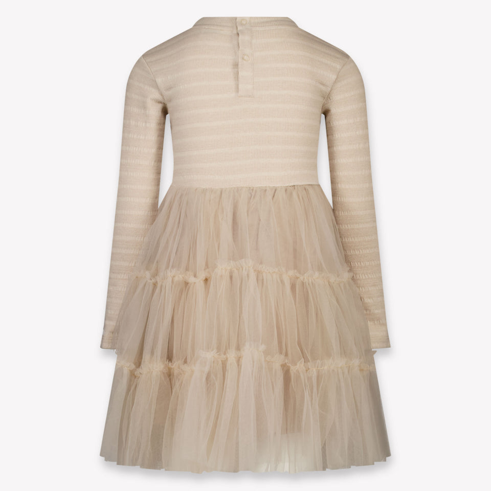 Donsje Amsterdam Aurin Kinder Meisjes Jurk In Taupe