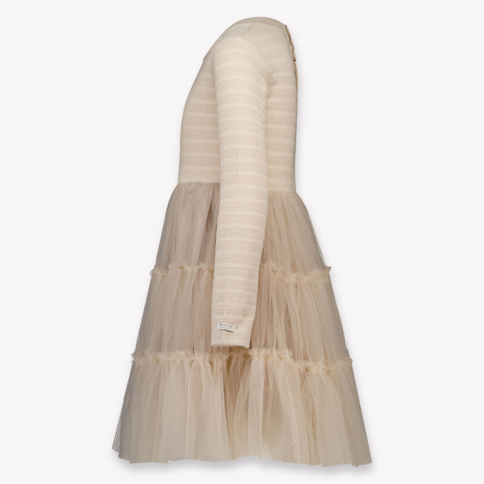 Donsje Amsterdam Aurin Kinder Meisjes Jurk In Taupe