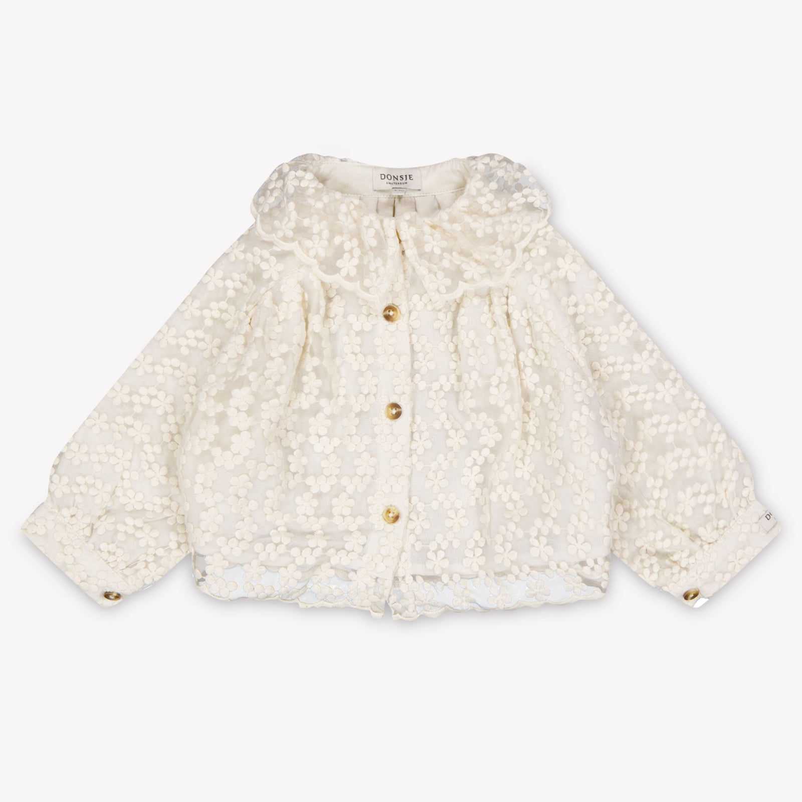 Donsje Amsterdam Mailien Baby Girls Blouse In OffWhite