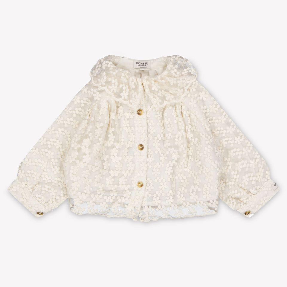 Donsje Amsterdam Mailien Baby Girls Blouse In OffWhite
