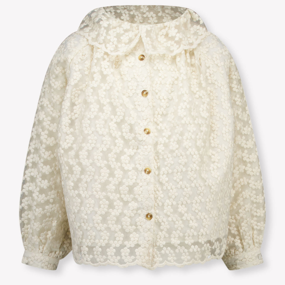 Donsje Amsterdam Mailien Kinder Meisjes Blouse In Off White