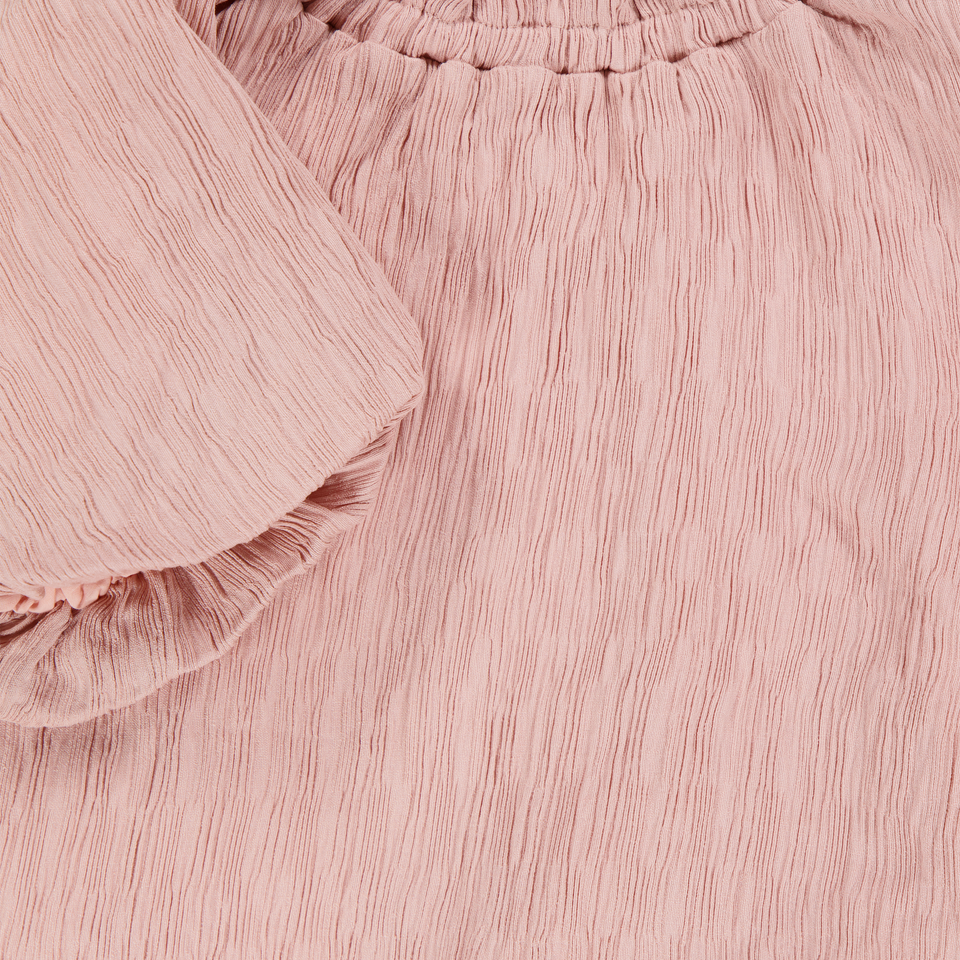 Donsje Amsterdam Dilan Kinder Meisjes Jurk In Oud Roze