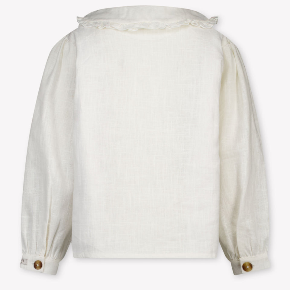 Donsje Amsterdam Liège Kids Girls Blouse In OffWhite