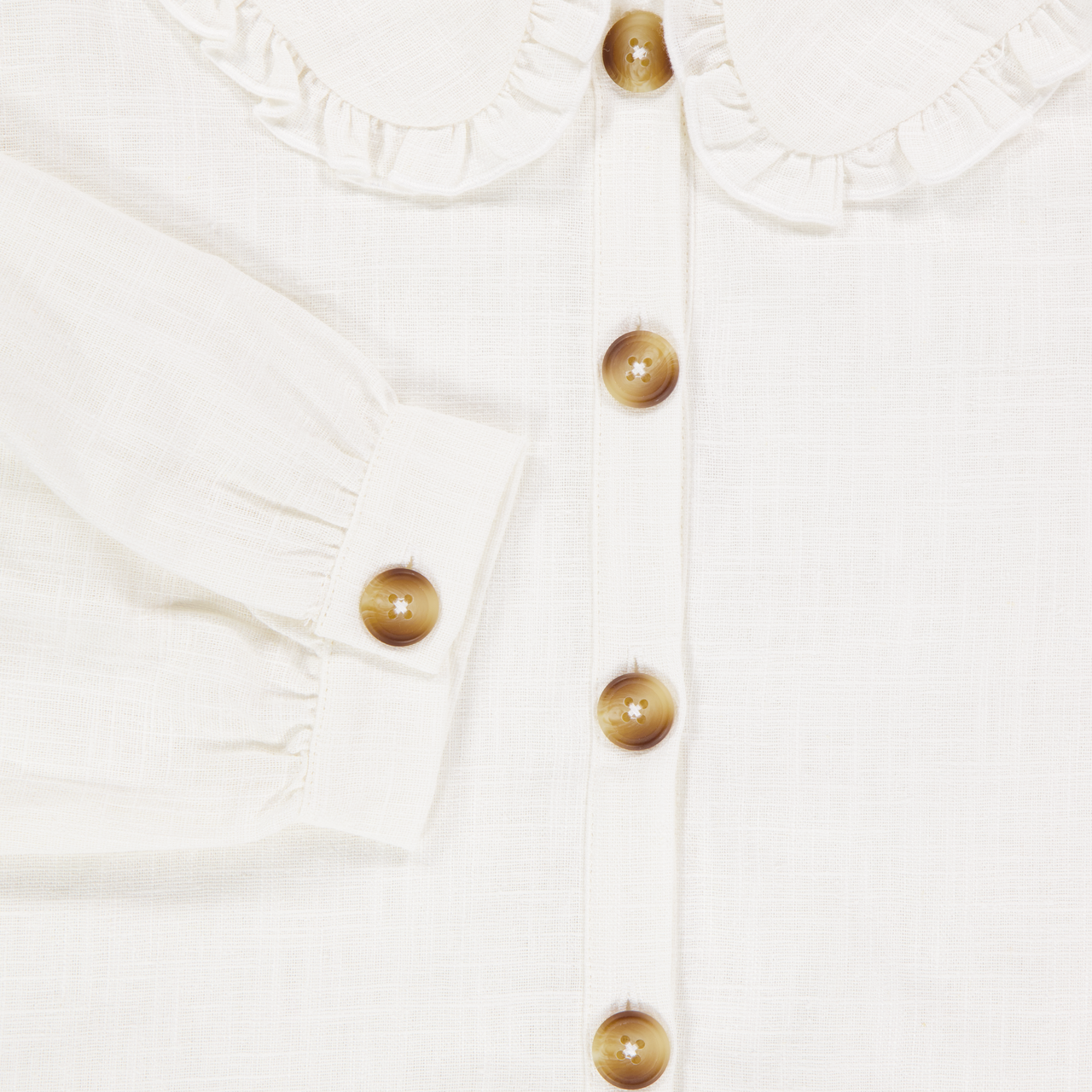 Donsje Amsterdam Luikje Kinder Meisjes Blouse In Off White