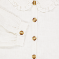 Donsje Amsterdam Luikje Kinder Meisjes Blouse In Off White