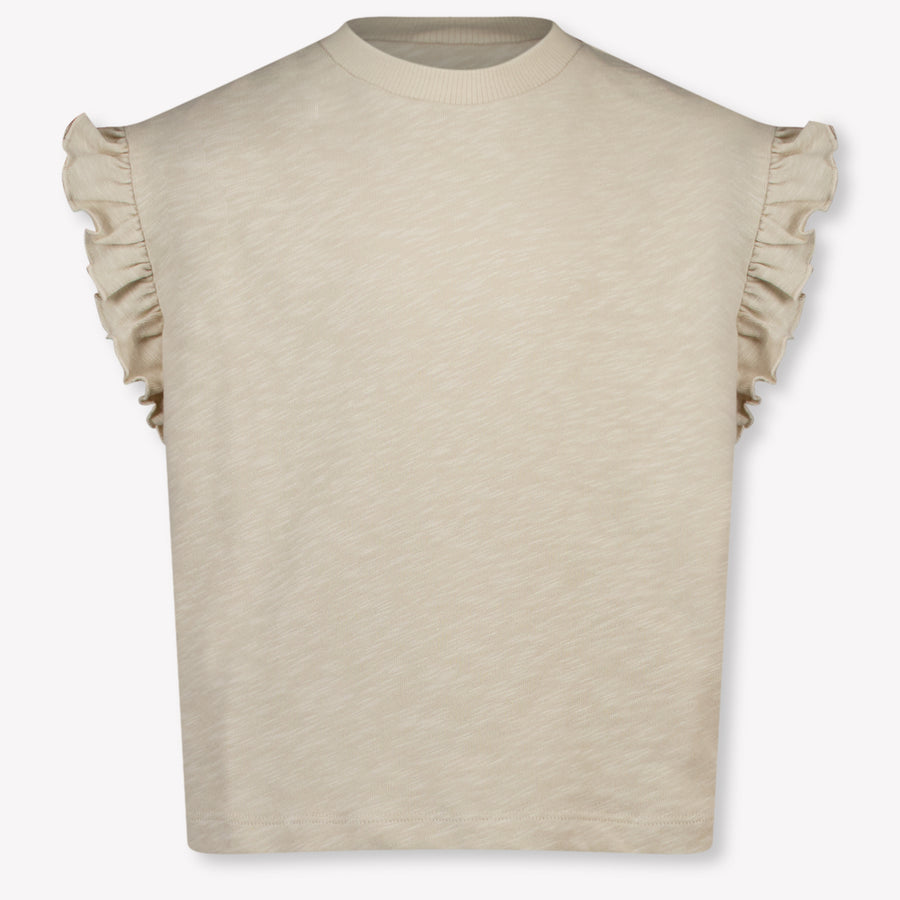Donsje Amsterdam Nuriel Kids Girls T-Shirt In Light Beige