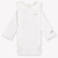 Donsje Amsterdam Dovie Baby Girls Romper In OffWhite